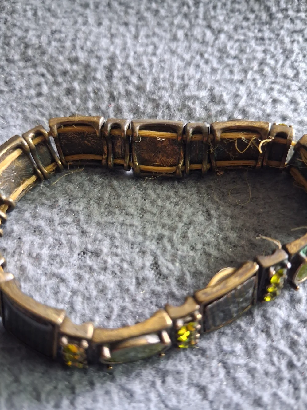 Green Stone Link Bracelet - Women Jewelry